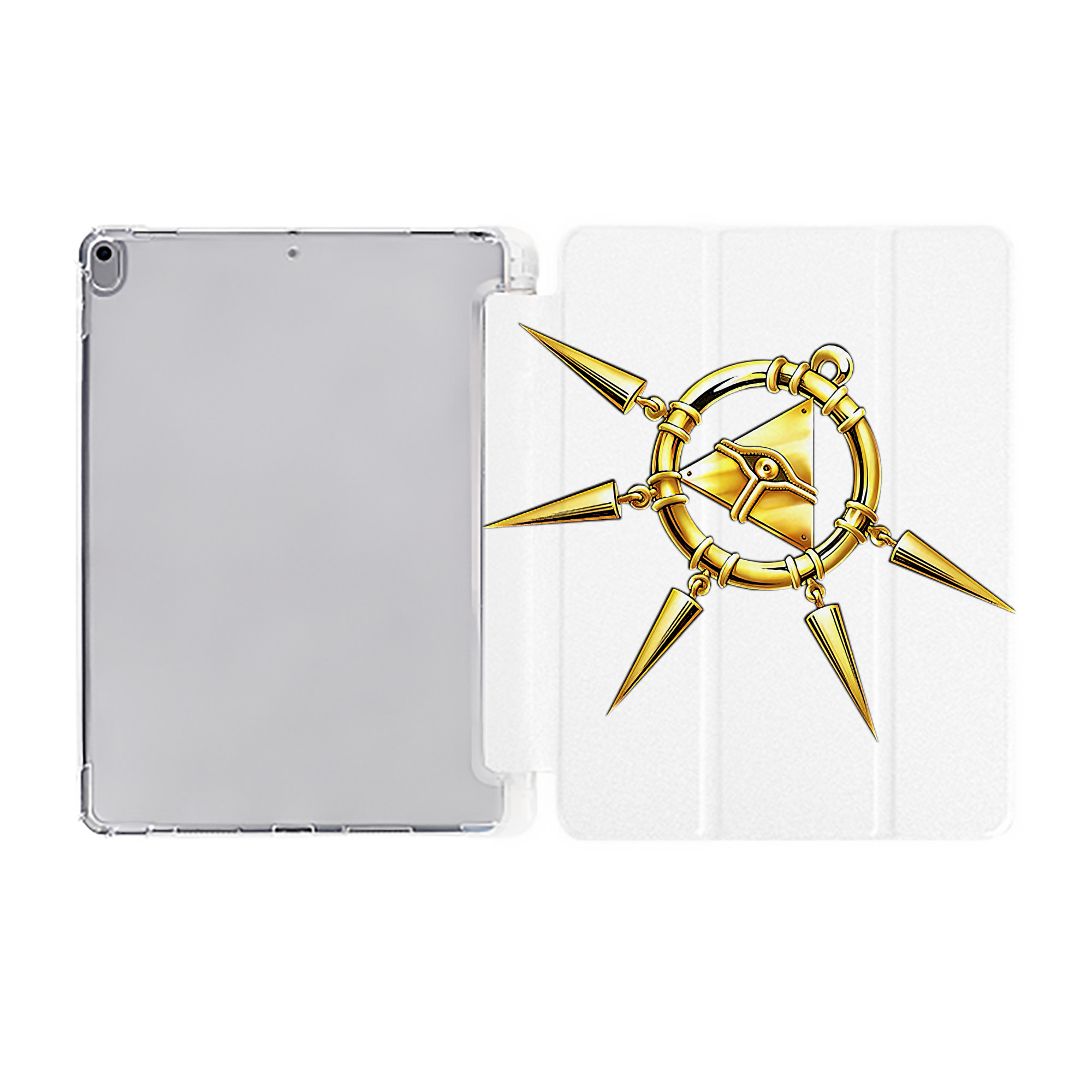 （画像用） 遊☆戯☆王 Yu-Gi-Oh! IPad ケース ペン収納付き 三つ折りスタンド PUレザー×シリコン 対応機種9.5/10.5/10.9インチ